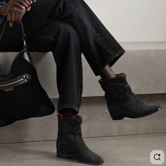 EUC | ISABEL MARANT | Crisi boots | Size 39 / 8-8.5 | Black Suede | $150 - Picture 1 of 8